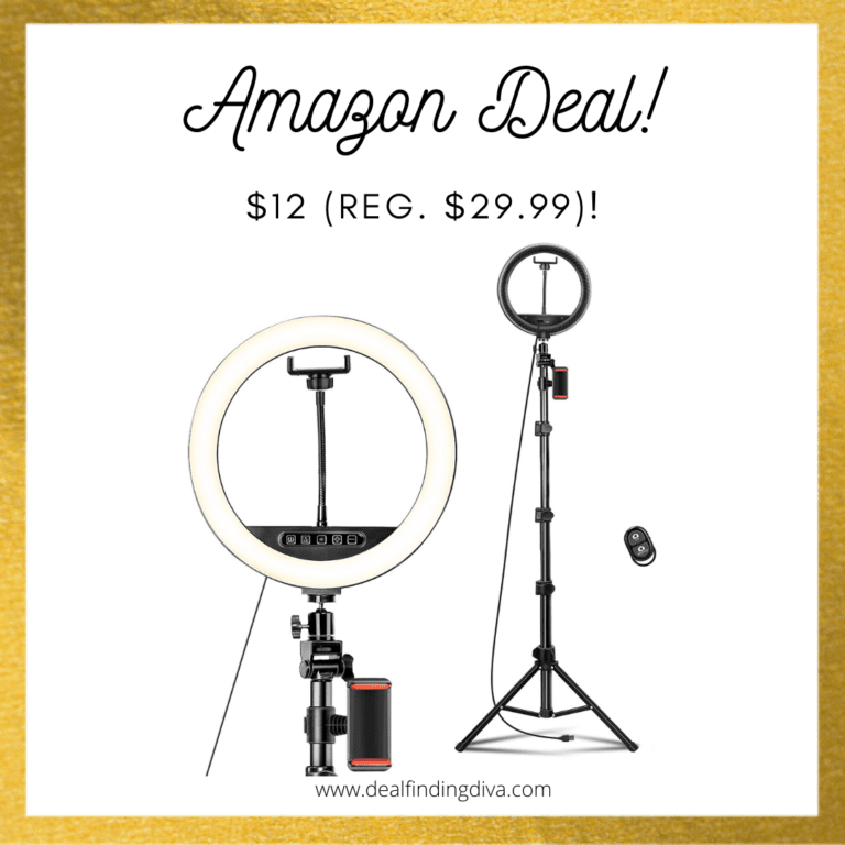10 INCH RING LIGHT WITH STAND $12 (REG. $29.99)! FREE SHIPPING!