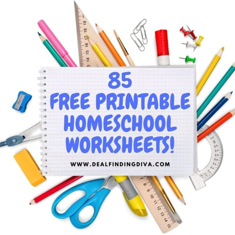85 FREE HOMESCHOOL printables WORKSHEETS