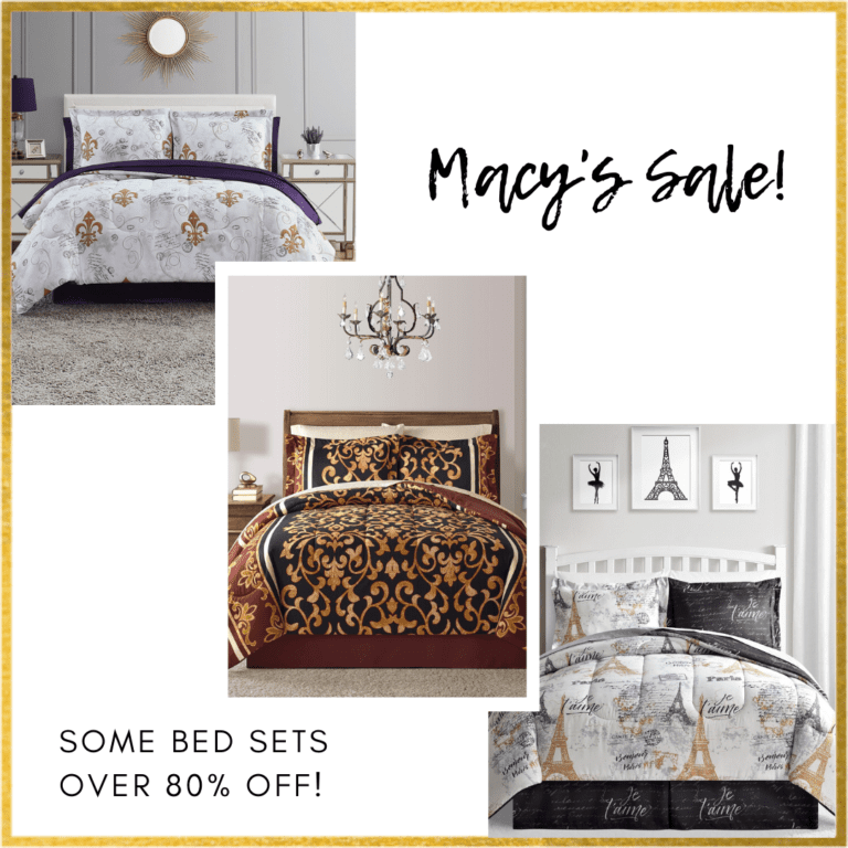 MACY’S COMFORTER SALE! BED SETS OVER 80% OFF!
