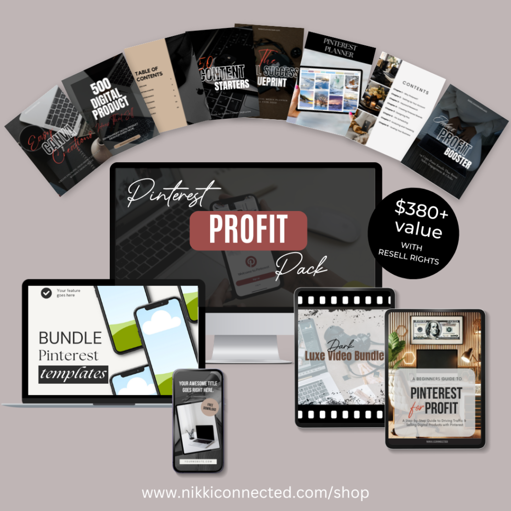 The Pinterest Profit Pack: 775+ Videos, Drag & Drop Templates, Guides (Includes Resale Rights)
