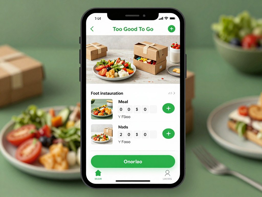 Too Good To Go app showing discounted restaurant meal deals and food rescue options