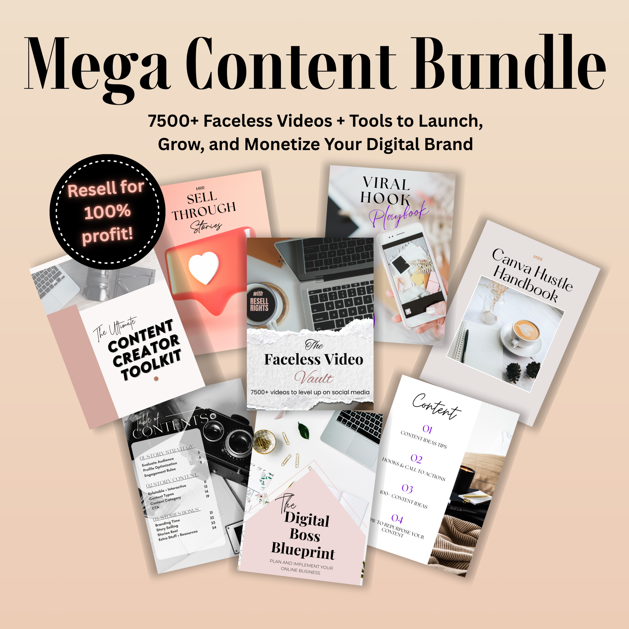 The Mega Content Bundle: 8,000+ Videos, Resale Rights, and Tools for Success